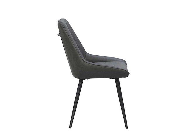 Colenis - skandi eetkamerstoel - set van 6 - antraciet - microvezel - microfiber - industrieel - design - comfortabele en duurzame eetkamerstoelen - afbeelding 4 van  4