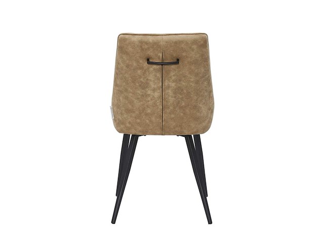 Colenis - skandi eetkamerstoel - set van 6 - beige - microvezel - microfiber - industrieel - design - comfortabele en duurzame eetkamerstoelen - afbeelding 2 van  4