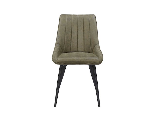 Colenis - skandi eetkamerstoel - set van 6 - groen - microvezel - microfiber - industrieel - design - comfortabele en duurzame eetkamerstoelen - afbeelding 3 van  4