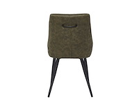 Colenis - skandi eetkamerstoel - set van 6 - groen - microvezel - microfiber - industrieel - design - comfortabele en duurzame eetkamerstoelen - afbeelding 4 van  4