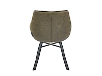 Colenis - solido eetkamerstoel - set van 4 - groen - microfiber stof - industrieel - met armleuning - stoel - afbeelding 4 van  4