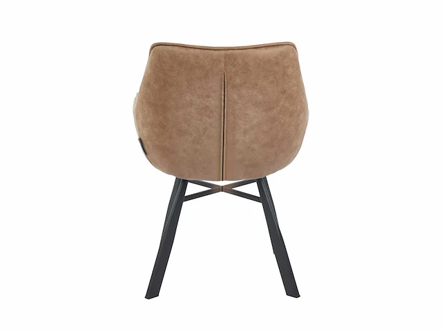 Colenis - solido eetkamerstoel - set van 4 - wood - microfiber stof - industrieel - met armleuning - stoel - afbeelding 4 van  4
