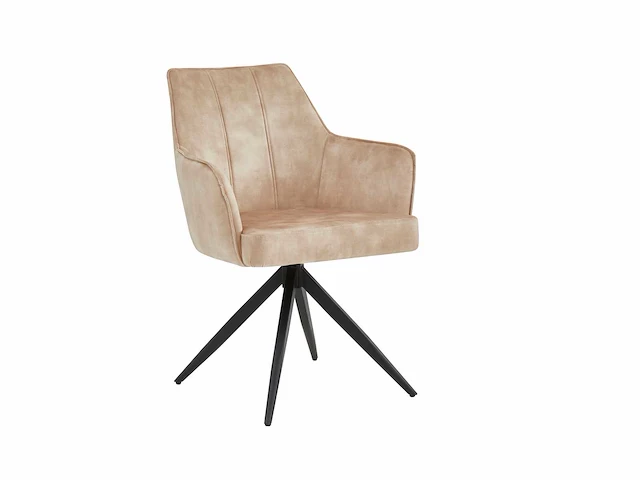 Colenis - sophie eetkamerstoel - set van 6 - beige - adoré velvet - met armleuning - afbeelding 1 van  4
