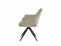 Colenis - sophie eetkamerstoel - set van 6 - beige - bouclé stof - met armleuning - afbeelding 1 van  2