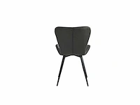 Colenis - star eetkamerstoel - set van 4 - antraciet - microvezel - microfiber - industrieel - design - eetkamerstoelen - stoel - afbeelding 2 van  2