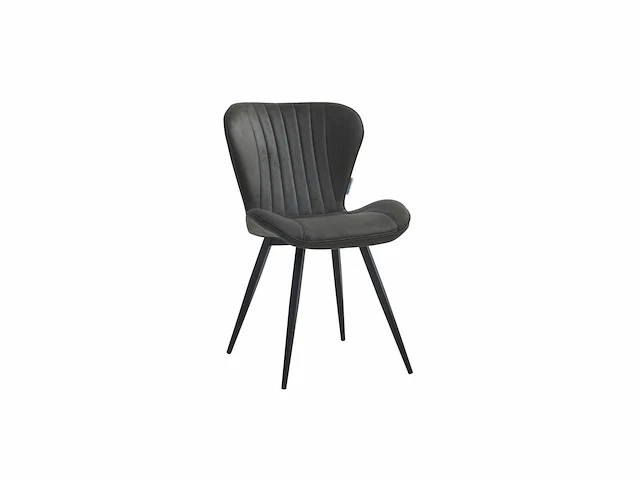 Colenis - star eetkamerstoel - set van 6 - antraciet - microvezel - microfiber - industrieel - design - eetkamerstoelen - stoel - afbeelding 1 van  2