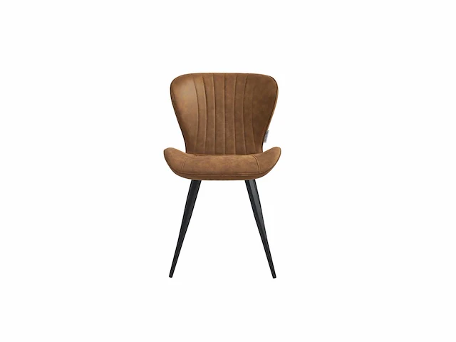 Colenis - star eetkamerstoel - set van 6 - cognac - microvezel - microfiber - industrieel - design - eetkamerstoelen - stoel - afbeelding 4 van  4
