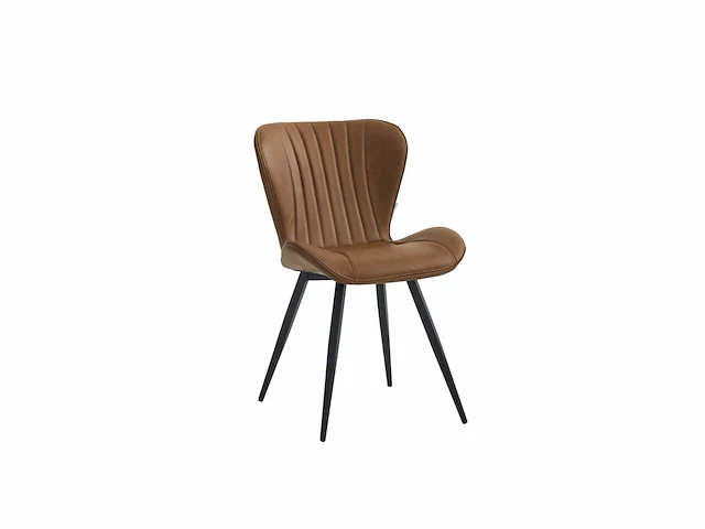 Colenis - star eetkamerstoel - set van 6 - cognac - pu - industrieel - design - eetkamerstoelen - stoel - afbeelding 1 van  4
