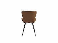 Colenis - star eetkamerstoel - set van 6 - cognac - pu - industrieel - design - eetkamerstoelen - stoel - afbeelding 2 van  4