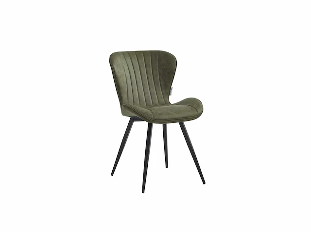 Colenis - star eetkamerstoel - set van 6 - groen - microvezel - microfiber - industrieel - design - eetkamerstoelen - stoel - afbeelding 1 van  2