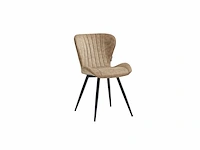 Colenis - star eetkamerstoel - set van 6 - sand - microvezel - microfiber - industrieel - design - eetkamerstoelen - stoel - afbeelding 1 van  3
