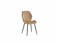 Colenis - sunny eetkamerstoel - set van 6 - beige - velvet - industrieel - afbeelding 1 van  2