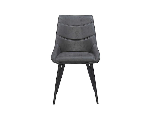 Colenis - svensk eetkamerstoel - set van 4 - antraciet - microvezel - microfiber - industrieel - design - comfortabele en duurzame eetkamerstoelen - afbeelding 3 van  3