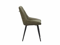 Colenis - svensk eetkamerstoel - set van 4 - groen - microvezel - microfiber - industrieel - design - comfortabele en duurzame eetkamerstoelen - afbeelding 4 van  4