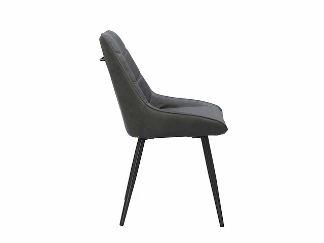 Colenis - svensk eetkamerstoel - set van 6 - antraciet - microvezel - microfiber - industrieel - design - comfortabele en duurzame eetkamerstoelen - afbeelding 4 van  4