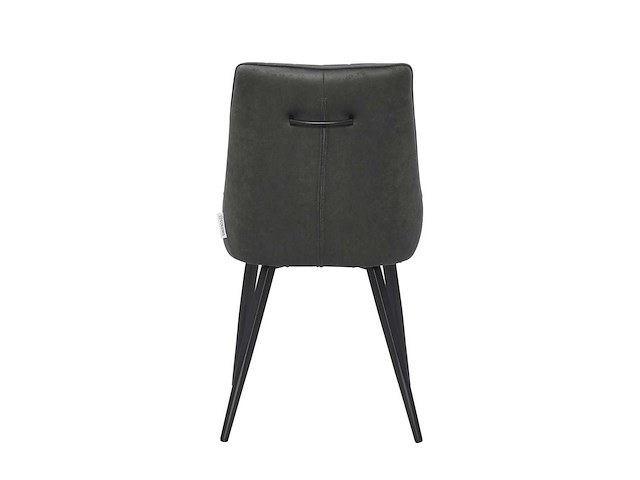 Colenis - svensk eetkamerstoel - set van 6 - antraciet - microvezel - microfiber - industrieel - design - comfortabele en duurzame eetkamerstoelen - afbeelding 2 van  4