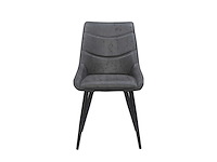 Colenis - svensk eetkamerstoel - set van 6 - antraciet - microvezel - microfiber - industrieel - design - comfortabele en duurzame eetkamerstoelen - afbeelding 3 van  4