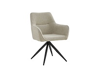 Colenis - tess eetkamerstoel - set van 4 - beige - bouclé stof - met armleuning - afbeelding 1 van  2