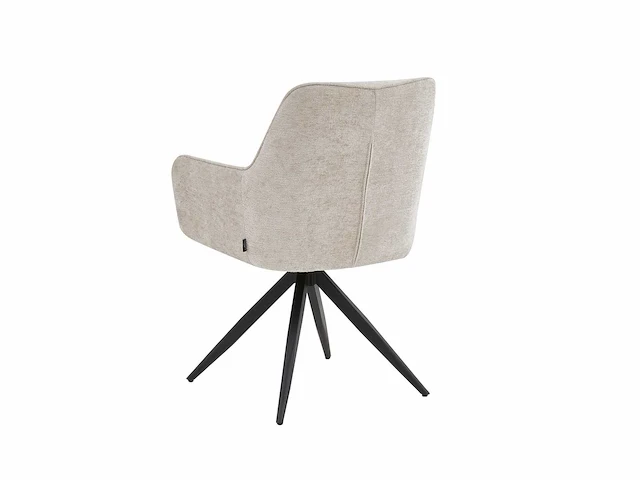 Colenis - tess eetkamerstoel - set van 4 - beige - chenille stof - met armleuning - afbeelding 3 van  3