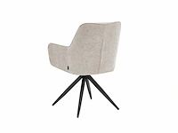 Colenis - tess eetkamerstoel - set van 4 - beige - chenille stof - met armleuning - afbeelding 3 van  3