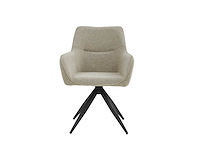 Colenis - tess eetkamerstoel - set van 6 - beige - bouclé stof - met armleuning - afbeelding 1 van  2