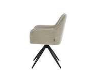 Colenis - tess eetkamerstoel - set van 6 - beige - bouclé stof - met armleuning - afbeelding 2 van  2