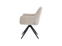 Colenis - tess eetkamerstoel - set van 6 - beige - chenille stof - met armleuning - afbeelding 3 van  3