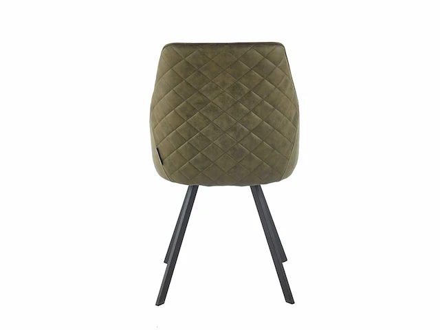 Colenis - twisty eetkamerstoel - set van 4 - groen - microfiber - zwarte poten - afbeelding 3 van  3