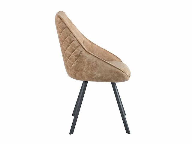 Colenis - twisty eetkamerstoel - set van 4 - wood - microfiber - zwarte poten - afbeelding 2 van  3