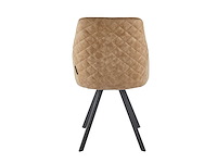 Colenis - twisty eetkamerstoel - set van 6 - wood - microfiber - zwarte poten - afbeelding 3 van  3