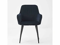 Colenis - veli eetkamerstoel - set van 4 - zwart - velvet - met armleuning - afbeelding 5 van  5