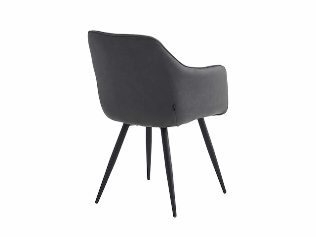 Colenis - verto eetkamerstoel - set van 6 - antraciet - microfiber stof - microvezel - industrieel - afbeelding 2 van  5