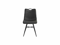 Colenis - verty eetkamerstoel - set van 4 - antraciet - microvezel - microfiber - industrieel - design - afbeelding 2 van  3