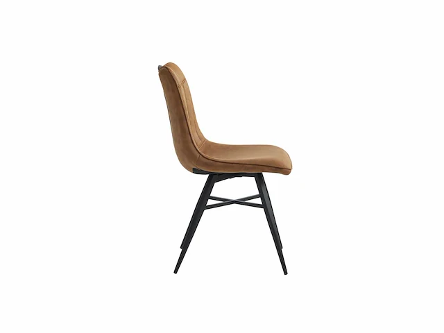 Colenis - verty eetkamerstoel - set van 4 - cognac - microvezel - microfiber - industrieel - design - afbeelding 3 van  3