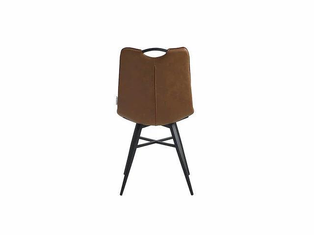Colenis - verty eetkamerstoel - set van 4 - cognac - pu - industrieel - design - afbeelding 2 van  3