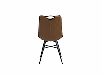 Colenis - verty eetkamerstoel - set van 4 - cognac - pu - industrieel - design - afbeelding 2 van  3