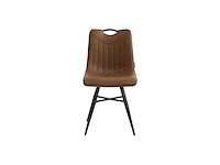 Colenis - verty eetkamerstoel - set van 4 - cognac - pu - industrieel - design - afbeelding 3 van  3