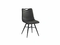Colenis - verty eetkamerstoel - set van 6 - antraciet - microvezel - microfiber - industrieel - design - afbeelding 1 van  2