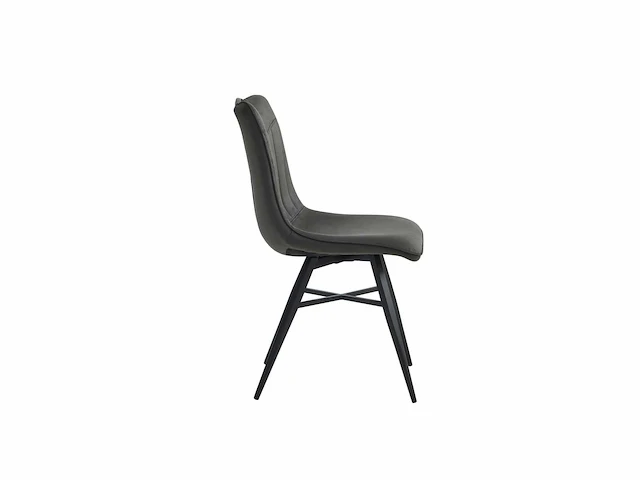 Colenis - verty eetkamerstoel - set van 6 - antraciet - microvezel - microfiber - industrieel - design - afbeelding 2 van  2