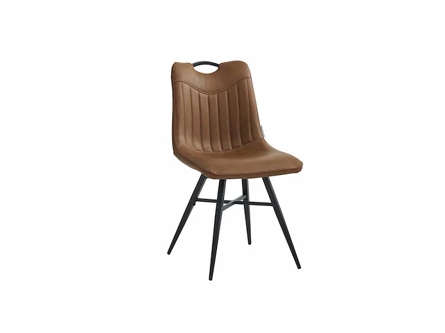 Colenis - verty eetkamerstoel - set van 6 - cognac - pu - industrieel - design - afbeelding 1 van  2