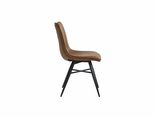Colenis - verty eetkamerstoel - set van 6 - cognac - pu - industrieel - design - afbeelding 2 van  2