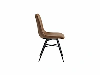 Colenis - verty eetkamerstoel - set van 6 - cognac - pu - industrieel - design - afbeelding 2 van  2