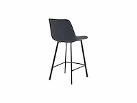 Colenis - zera barkruk - barstoel - set van 4 - antraciet - microfiber - microvezel - industrieel - afbeelding 4 van  4