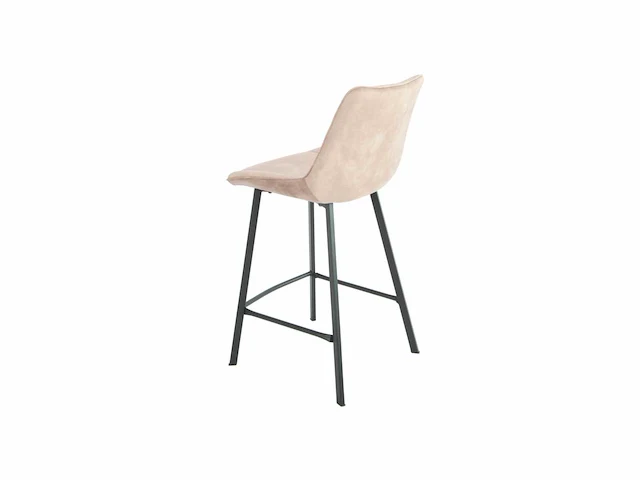 Colenis - zera barkruk - barstoel - set van 4 - beige - adoré velvet - industrieel - afbeelding 3 van  4