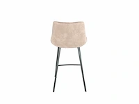 Colenis - zera barkruk - barstoel - set van 4 - beige - adoré velvet - industrieel - afbeelding 4 van  4