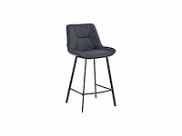 Colenis - zera barkruk - barstoel - set van 6 - antraciet - microfiber - microvezel - industrieel - afbeelding 1 van  3