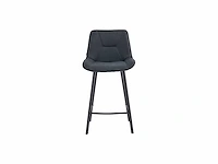 Colenis - zera barkruk - barstoel - set van 6 - antraciet - microfiber - microvezel - industrieel - afbeelding 2 van  3