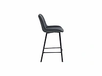 Colenis - zera barkruk - barstoel - set van 6 - antraciet - microfiber - microvezel - industrieel - afbeelding 3 van  3