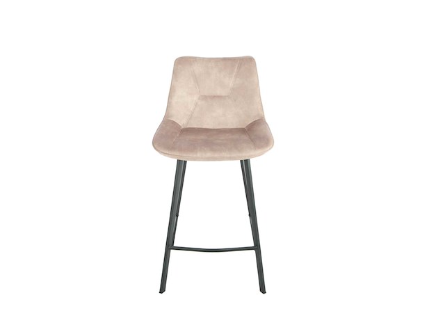 Colenis - zera barkruk - barstoel - set van 6 - beige - adoré velvet - industrieel - afbeelding 2 van  4