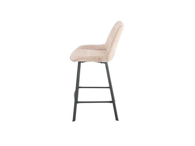 Colenis - zera barkruk - barstoel - set van 6 - beige - adoré velvet - industrieel - afbeelding 3 van  4